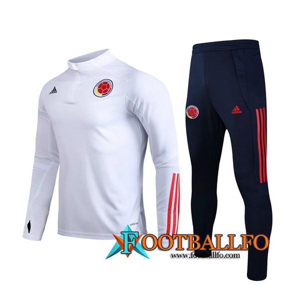 Chandal Futbol + Pantalones Colombia Blanco 2020/2021