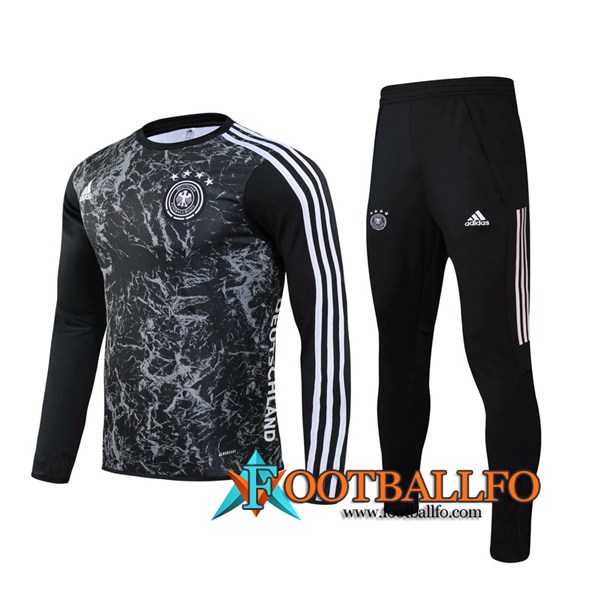Chandal Futbol + Pantalones Alemania Negro 2020/2021