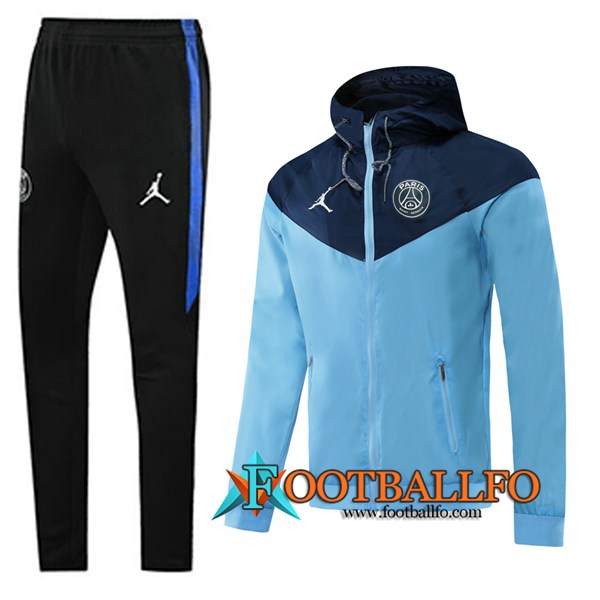 Chandal Futbol - Chaqueta Rompevientos + Pantalones Paris PSG Azul 2020/2021