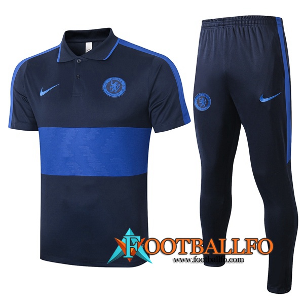 Polo Futbol FC Chelsea + Pantalones Azul Real 2020/2021