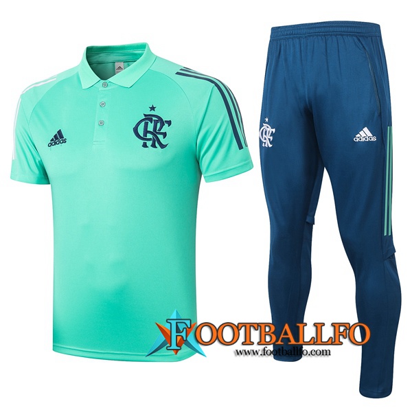 Polo Futbol Flamengo + Pantalones Verde 2020/2021