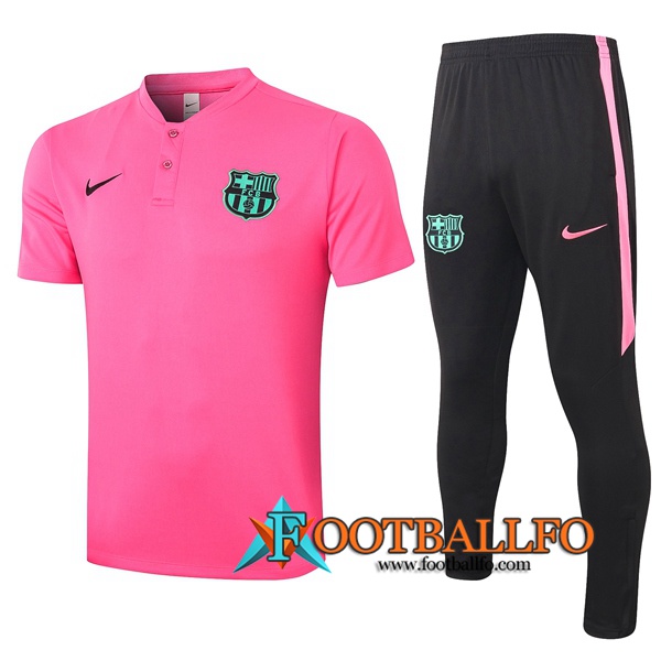 Polo Futbol FC Barcelona + Pantalones Rosa 2020/2021