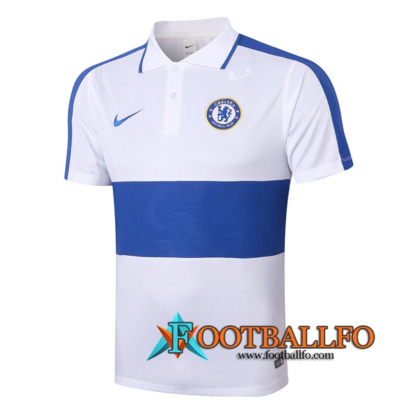 Polo Futbol FC Chelsea Blanco Azul 2020/2021