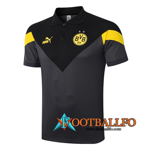 Polo Futbol Dortmund BVB Negro Gris 2020/2021