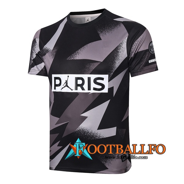 Camisetas de entrenamiento Paris PSG Negro Gris 2020/2021