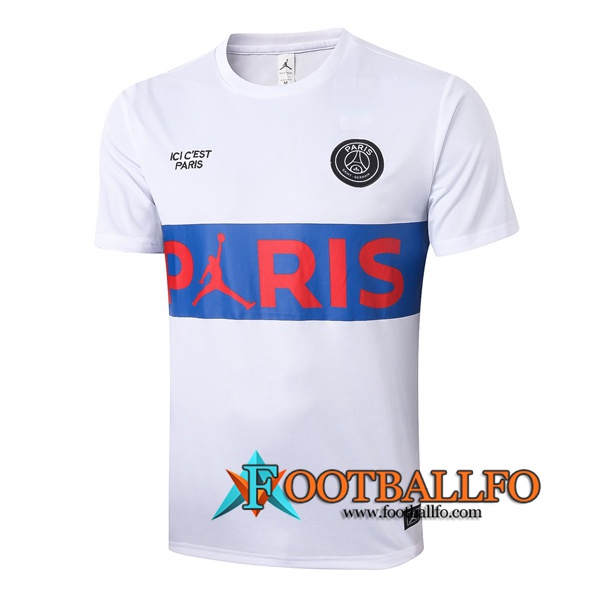 Camisetas de entrenamiento Paris PSG Blanco Azul 2020/2021