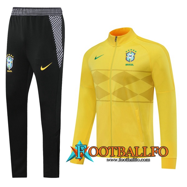 Chandal Futbol - Chaqueta + Pantalones Brasil Amarillo 2020/2021