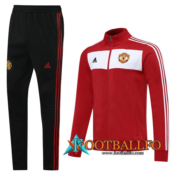 Chandal Futbol - Chaqueta + Pantalones Manchester United Roja 2020/2021