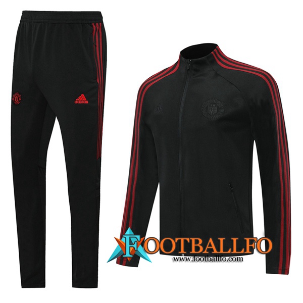 Chandal Futbol - Chaqueta + Pantalones Manchester United Negro 2020/2021