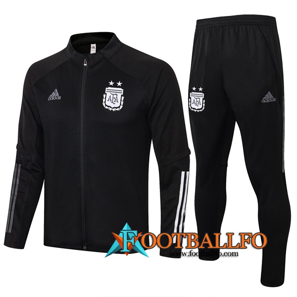 Chandal Futbol - Chaqueta + Pantalones Argentina Negro 2020/2021