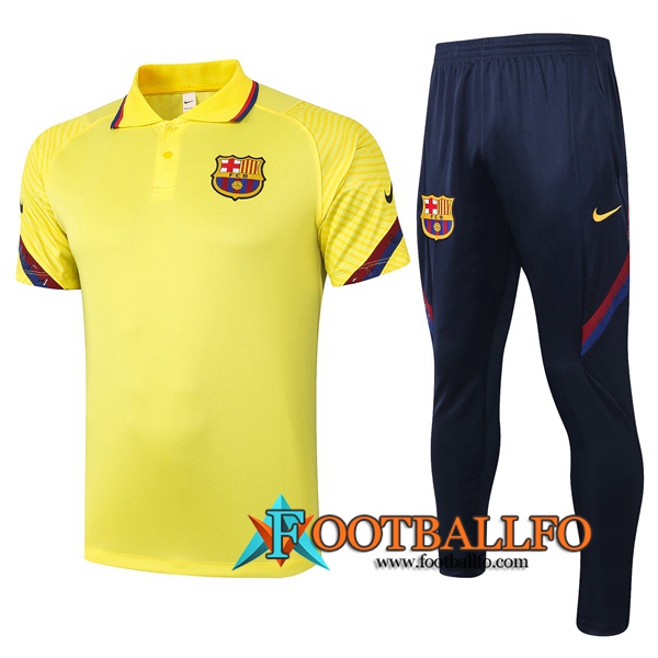 Polo Futbol FC Barcelona + Pantalones Amarillo 2020/2021
