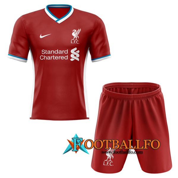 Camisetas Futbol FC Liverpool Ninos Primera Version Filtrada 2020/2021