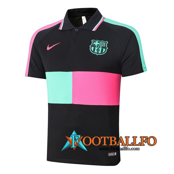 Polo Futbol FC Barcelona Negro Verde Rosa 2020/2021