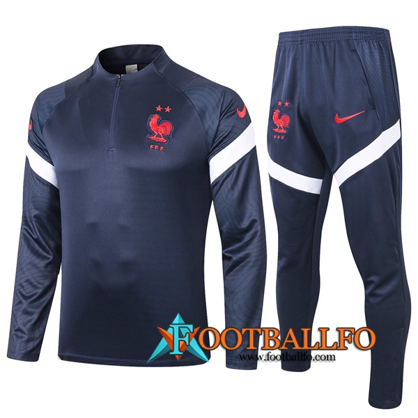 Chandal Futbol + Pantalones Francia Azul Royal 2020/2021