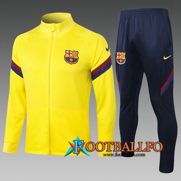 Chandal Futbol - Chaqueta FC Barcelona Ninos Amarillo 2020/2021