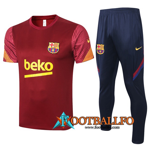 Camisetas de entrenamiento FC Barcelona + Pantalones Roja 2020/2021