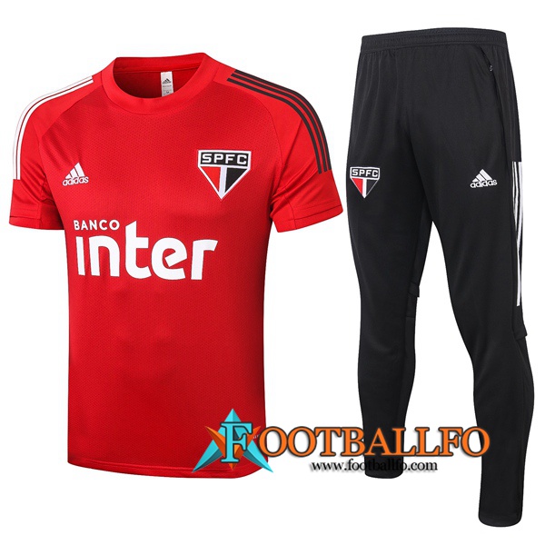 Camisetas de entrenamiento Sao Paulo FC + Pantalones Roja 2020/2021