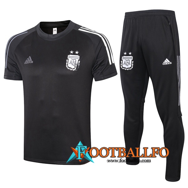 Camisetas de entrenamiento Argentina + Pantalones Negro 2020/2021