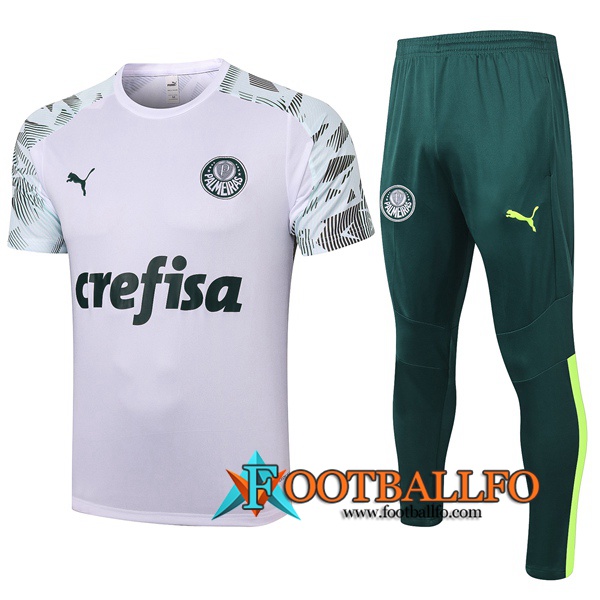 Camisetas de entrenamiento Palmeiras + Pantalones Blanco 2020/2021
