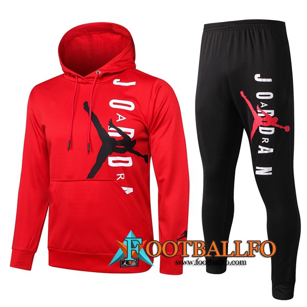 Chandal Futbol - Chaqueta con capucha + Pantalones Pairis PSG Jordan Roja 2020/2021
