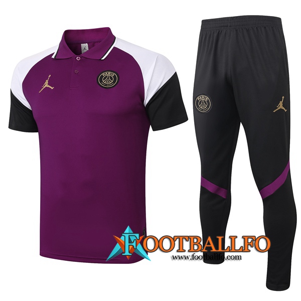 Polo Futbol Paris PSG Jordan + Pantalones Purpura 2020/2021