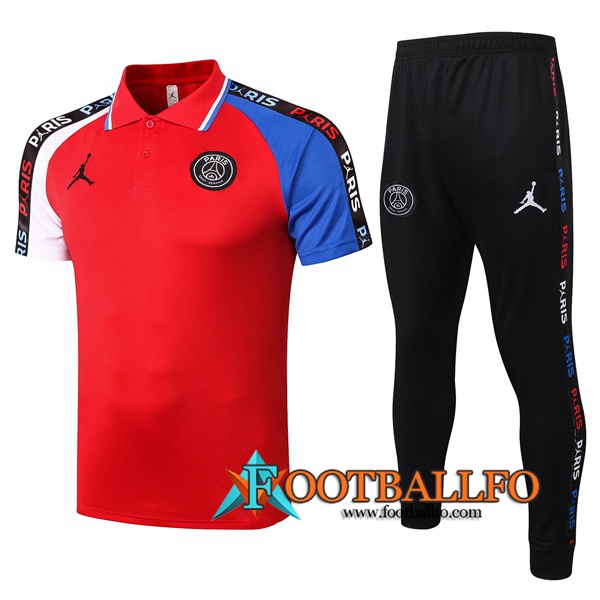Polo Futbol Paris PSG + Pantalones Roja 2020/2021