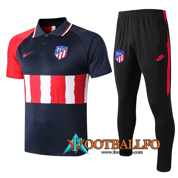 Polo Futbol Atletico Madrid + Pantalones Azul Royal 2020/2021