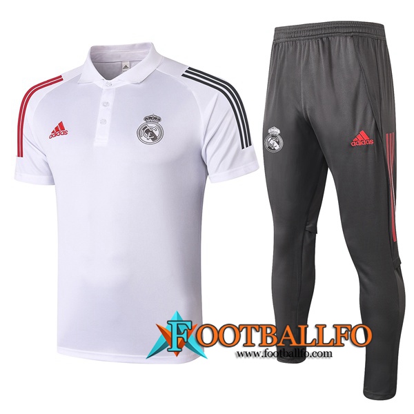 Polo Futbol Real Madrid + Pantalones Blanco 2020/2021