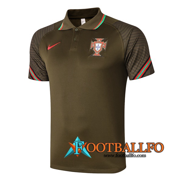 Polo Futbol Portugal Marron 2020/2021