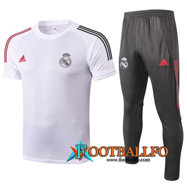 Camisetas de entrenamiento Real Madrid + Pantalones Blanco 2020/2021