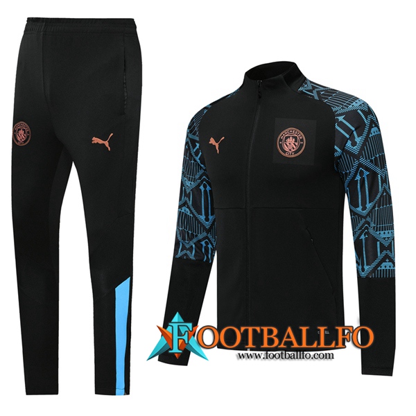 Chandal Futbol - Chaqueta + Pantalones Manchester City Negro 2020/2021