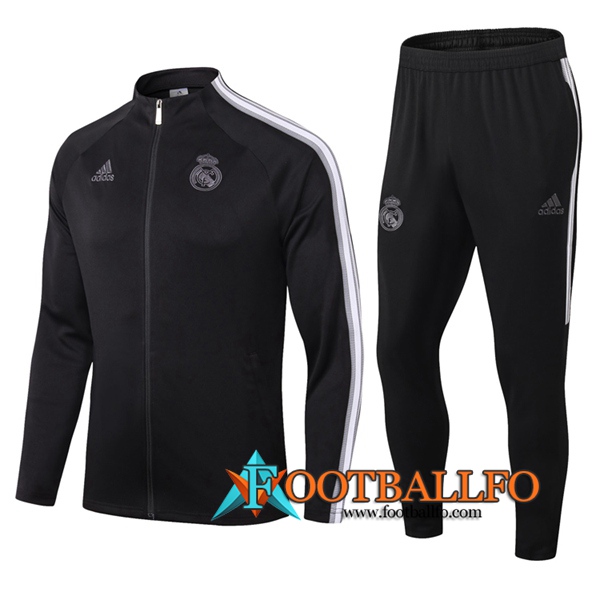 Chandal Futbol - Chaqueta + Pantalones Real Madrid Negro 2020/2021