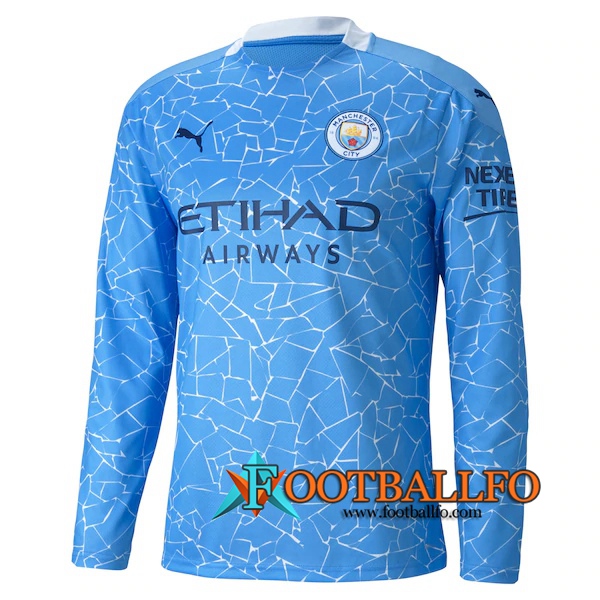 Camisetas Futbol Manchester City Primera Manga larga 2020/2021