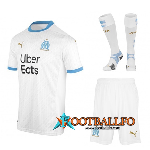 Traje Camisetas Futbol Marsella OM Primera (Cortos+Calcetines) 2020/21