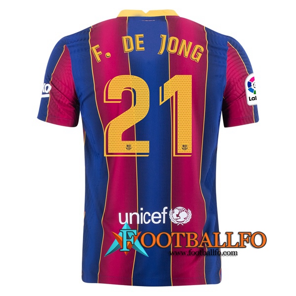 Camisetas Futbol FC Barcelona (F.DE JONG 21) Primera 2020/2021