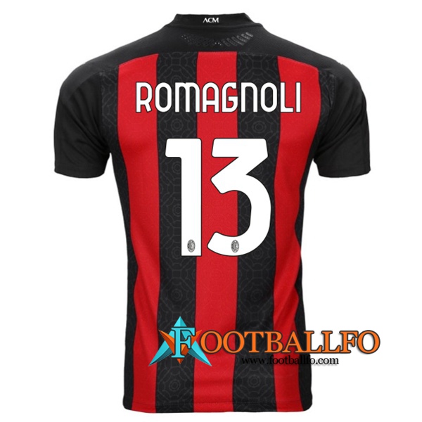 Camisetas Futbol Milan AC (ROMAGNOLI 13) Primera 2020/2021