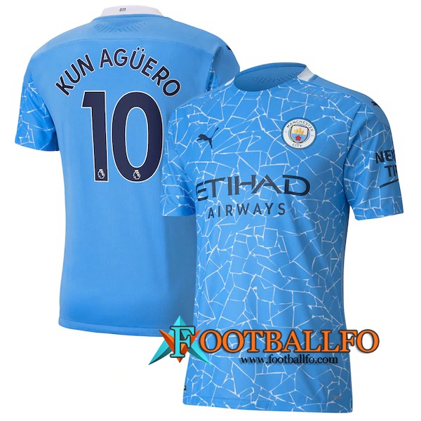 Camisetas Futbol Manchester City (Agüero 10) Primera 2020/2021