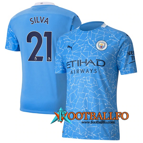 Camisetas Futbol Manchester City (Silva 21) Primera 2020/2021