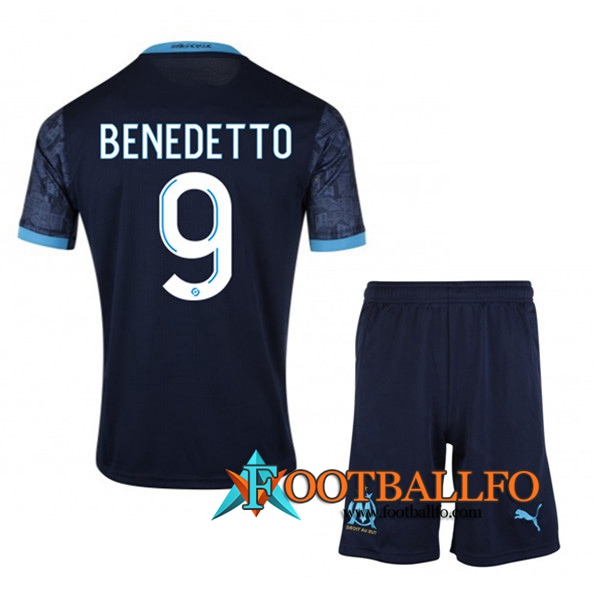 Camisetas Futbol Marsella OM (Benedetto 9) Ninos Segunda 2020/2021