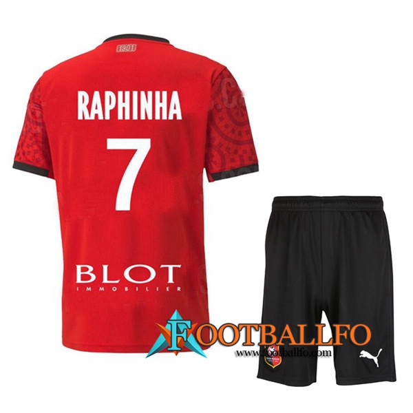 Camisetas Futbol Stade Rennais (RAPHINHA 7) Ninos Primera 2020/2021