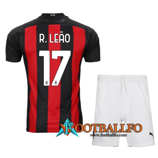 Camisetas Futbol Milan AC (R.LEAO 17) Ninos Primera 2020/2021
