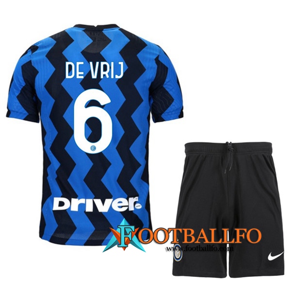 Camisetas Futbol Inter Milan (DE VRIJ 6) Ninos Primera 2020/2021