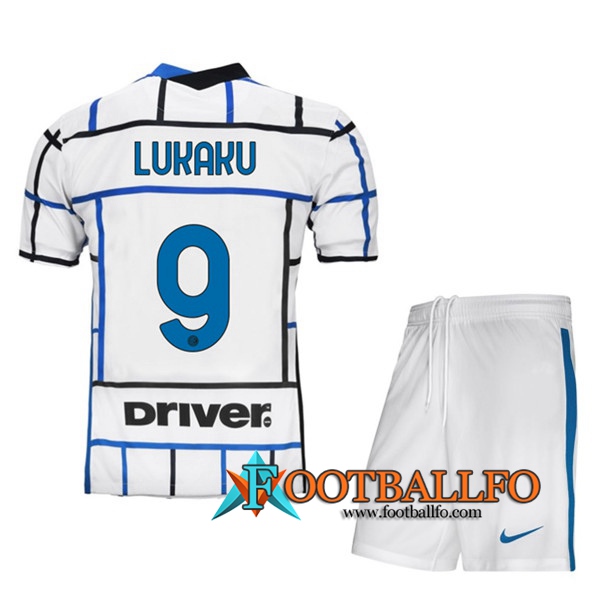 Camisetas Futbol Inter Milan (LUKAKU 9) Ninos Segunda 2020/2021