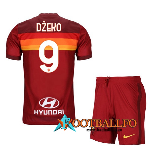 Camisetas Futbol AS Roma (DZEKO 9) Ninos Primera 2020/2021