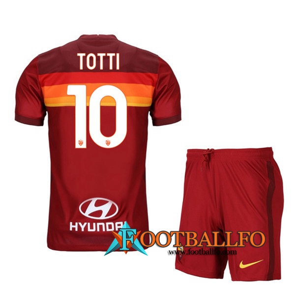 Camisetas Futbol AS Roma (TOTTI 10) Ninos Primera 2020/2021