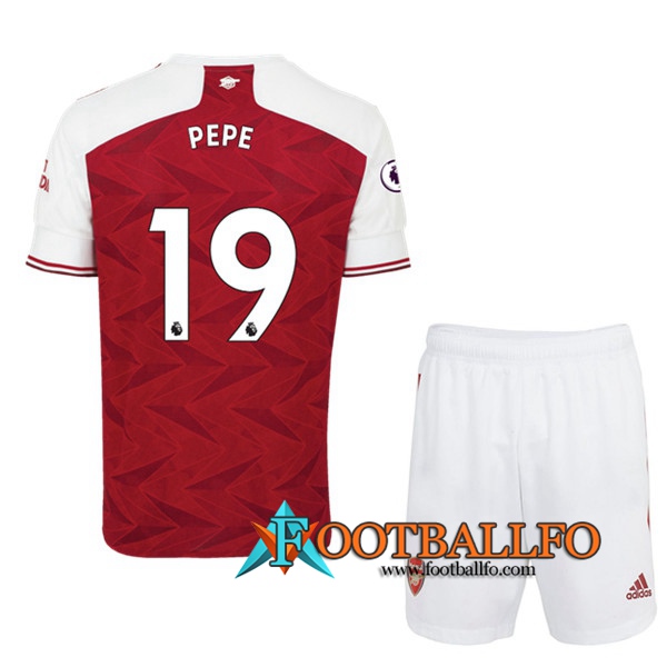 Camisetas Futbol Arsenal (Pepe 19) Ninos Primera 2020/2021