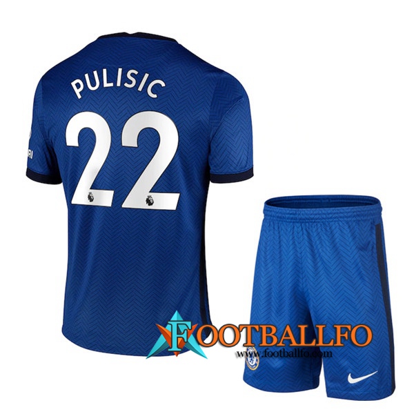 Camisetas Futbol FC Chelsea (Pulisic 22) Ninos Primera 2020/2021