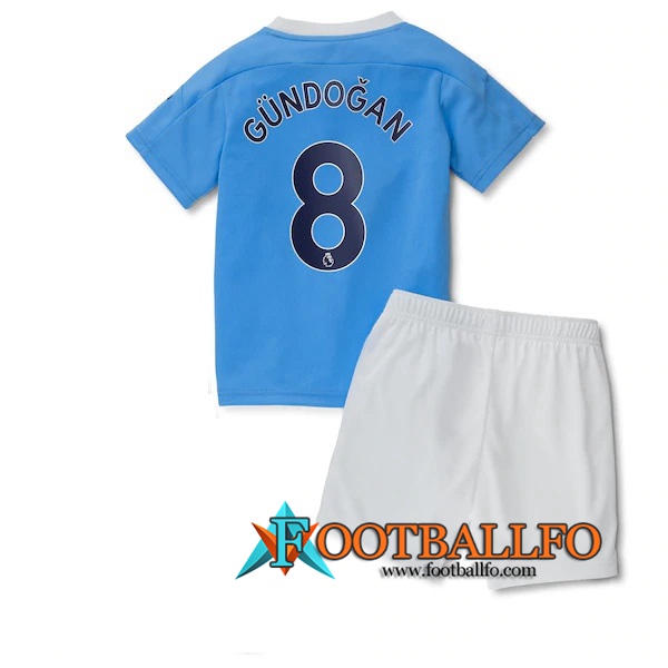 Camisetas Futbol Manchester City (Gundogan 8) Ninos Primera 2020/2021
