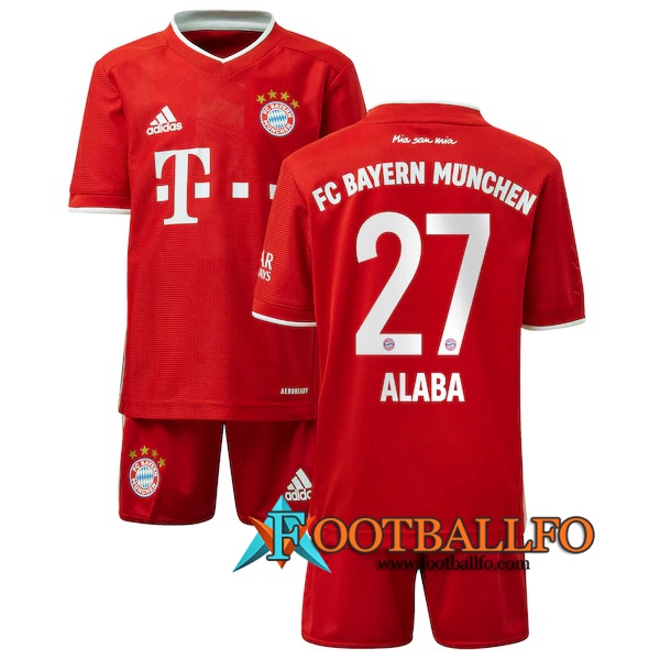 Camisetas Futbol Bayern Munich (Alaba 27) Ninos Primera 2020/2021