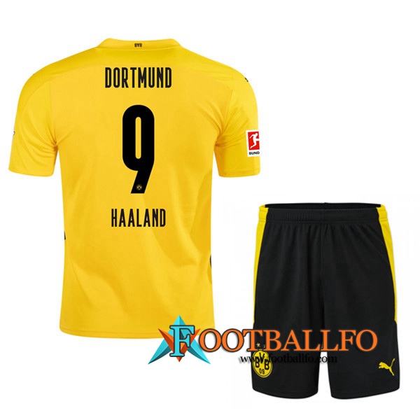 Camisetas Futbol Dortmund BVB (HAALAND 9) Ninos Primera 2020/2021